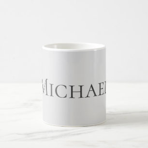 Mug Élégant gris rétro Votre nom Remplacement
