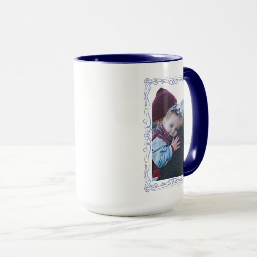 Mug Elegant Hand Drawn Frame Custom Image (Devant droit)