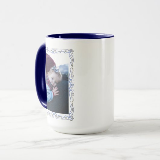 Mug Elegant Hand Drawn Frame Custom Image (Devant gauche)