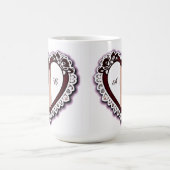 Mug Elegant Heart Card With Red Roses (Centre)