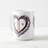 Mug Elegant Heart Card With Red Roses (Devant gauche)