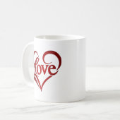 Mug Elégant Heureuse Sainte-Valentin Red Heart Coffee (Devant gauche)