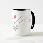 Mug  Elegant Holding Hands Romantic Couple Valentine's (Devant droit)