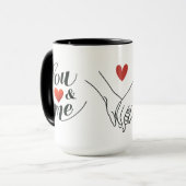 Mug  Elegant Holding Hands Romantic Couple Valentine's (Devant gauche)