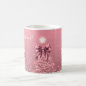 Mug Elegant Holiday Blush Pink Christmas Trees Bows (Centre)