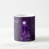 Mug Elegant Holiday Purple Christmas Trees Bows (Centre)