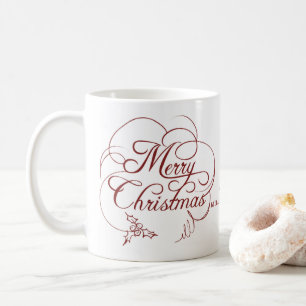 Mug Elegant Holly Joyeux Noël