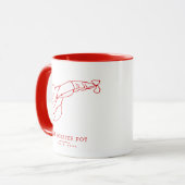 Mug Elégant homard bleu marine / Restaurant de fruits  (Devant gauche)