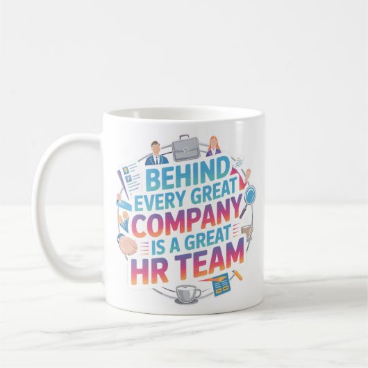 Mug Elegant HR Team Appreciation Quote Design (Gauche)