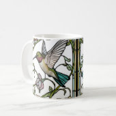 Mug Elegant hummingbird artwork botanical boho chic (Devant gauche)