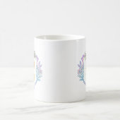 Mug Élégant Initial Botanique et Rose Rose et Or (Centre)