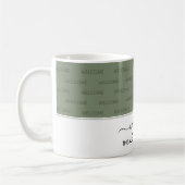 Mug Elégant Jade Green BIENVENUE À NOTRE MAISON Invité (Gauche)