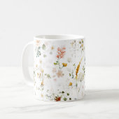 Mug Elégant jardin Fleur sauvage aquarelle (Devant gauche)