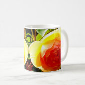Mug Élégant jaune rose orangé (Devant droit)
