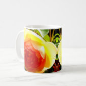 Mug Élégant jaune rose orangé (Devant gauche)