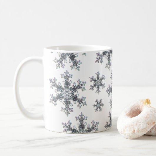 Mug Élégant jour férié Flacons de neige (Avec donut)