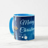 Mug Elégant Joyeux Noël Noël Noël Noël Noël Café bleu (Devant gauche)