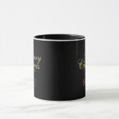 Mug Élégant Joyeux Noël Snowflake Art (Centre)