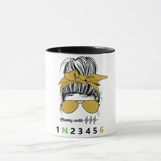 Mug Élégant Jusqu'à... Drôle de Moto (Centre)