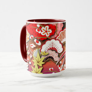 Mug Élégant Kimono d'automne japonais