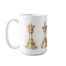 Elegant King Queen Couple Gift Gold Chess