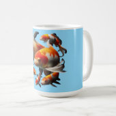 Mug Elegant Koi Fish on Black – High Quality Centered (Devant droit)