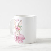 Mug Élégant lapin arc rose (Devant gauche)