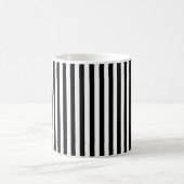 Mug Élégant Lignes Géométriques Verticales Noir Blanc (Centre)