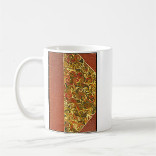 Mug Élégant livre d'antiquités, Motif de swirl orné