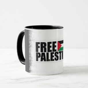Mug Elégant look Vintage avec Poing & Palestine Slogan