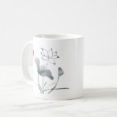 Mug Elégant Lotus Flower Peinture Citation Inspiration (Devant gauche)