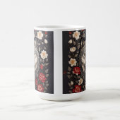 Mug Élégant loup gris floral (Centre)