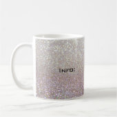 Mug Élégant luxe chic faux glittery (Gauche)
