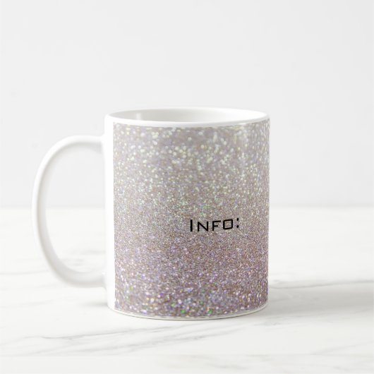 Mug Élégant luxe chic faux glittery (Gauche)