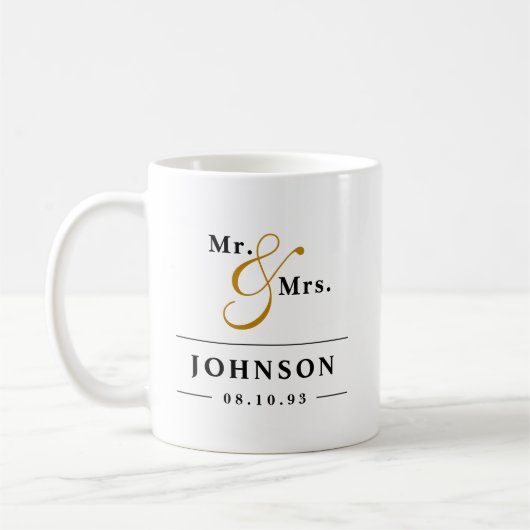 Mug Élégant M. et Mme - Couples mariés (Gauche)