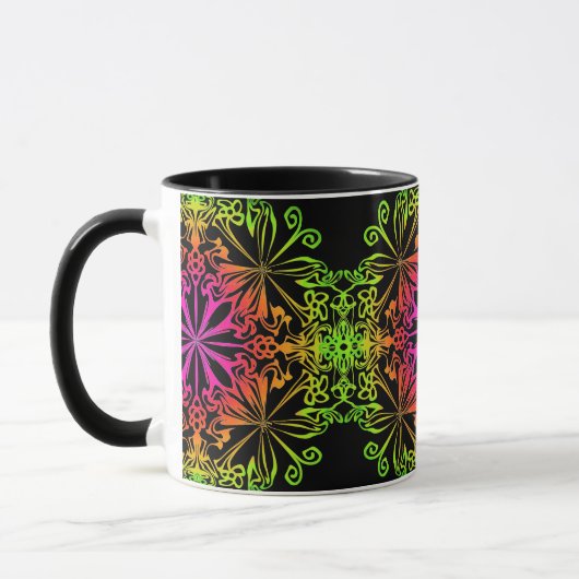 Mug Elégant mandala botanique coloré (Gauche)