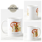 Mug Elegant Manuscript Thanks Autumn Fall Foliage
