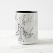 Mug Élégant Marbre Argent Lotus OM (Centre)