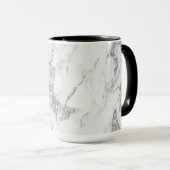 Mug Élégant Marbre Argent Lotus OM (Devant droit)