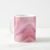Mug Élégant marbre rose et or (Devant gauche)