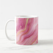 Mug Élégant marbre rose et or (Gauche)