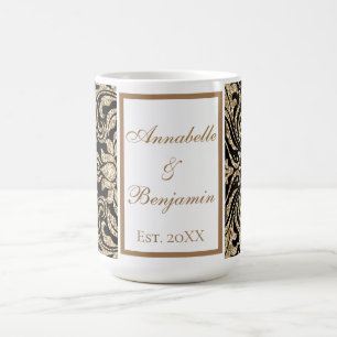 Mug Élégant Mariage de Parties scintillant White and G