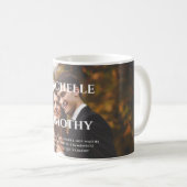 Mug Élégant Mariage de script gris blanc simple (Devant droit)