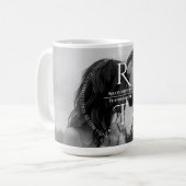 Mug Élégant Mariage de script gris blanc simple (Devant gauche)