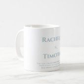 Mug Élégant Mariage de script gris blanc simple (Devant gauche)