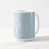 Mug Élégant Mariage de script gris blanc simple (Devant droit)