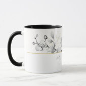 Mug Élégant Mariage moderne noir blanc or M. Mme (Gauche)