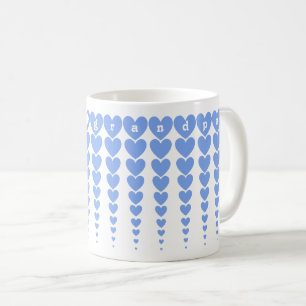 Mug Élégant Meilleur Grand-Père Bleu Coeur Tinsels
