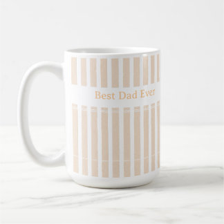 Mug Élégant 'Meilleur Papa' Personnalisé à Rayures
