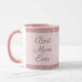 Mug Elegant Meilleure maman Rose Parties scintillant o (Gauche)